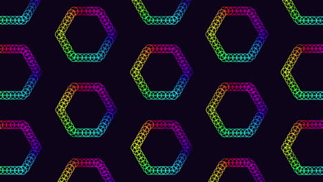 Futuristic-neon-abstract-hexagons-from-dots-pattern-on-dark-space