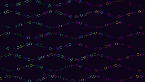 Neon-colorful-futuristic-dots-and-waves-pattern-on-dark-space
