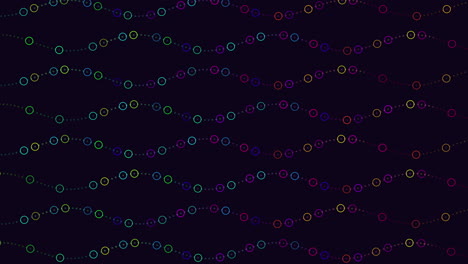 Neon-colorful-futuristic-rings-and-waves-pattern-on-dark-space