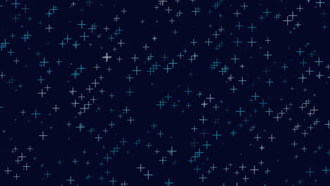 Fly-neon-crosses-and-confetti-on-dark-galaxy