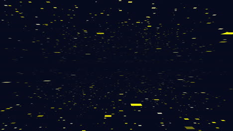 Fliegen-Sie-Neonquadrate-Auf-Dunkler-Galaxie