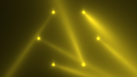 Leuchtend-Gelbe-Scheinwerferstrahlen-Auf-Der-Bühne