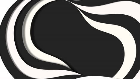 Abstract-plastic-black-and-white-paper-cut-waves-pattern