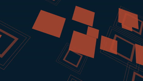 Motion-gradient-orange-squares-pattern