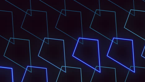 Neon-blue-diamond-pattern-on-dark-black-space