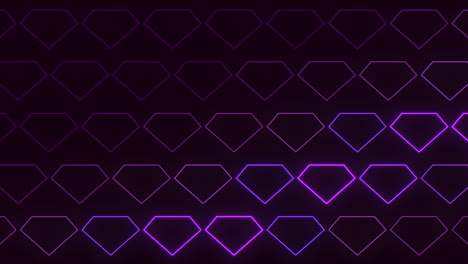 Neon-purple-diamond-pattern-on-dark-black-space