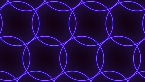 Neon-purple-circles-pattern-on-dark-black-space