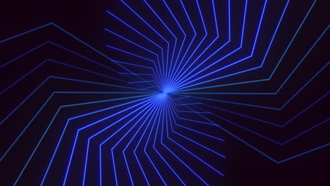 Neonblaues-Spirallinienmuster-Auf-Dunkelschwarzem-Raum