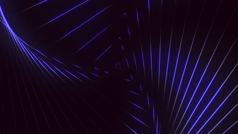 Neonblaues-Spiralförmiges-Dreieckmuster-Auf-Dunkelschwarzem-Raum