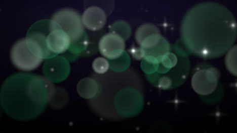 Falling-green-round-bokeh-and-glitters-on-fashion-background