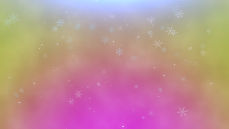 Fly-white-snowflakes-and-confetti-on-shiny-sky
