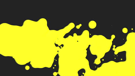 Líquido-Amarillo-Abstracto-Y-Manchas-De-Salpicaduras