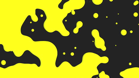 Abstract-yellow-liquid-and-splashes-spots