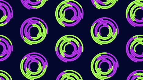 Neon-futuristic-colorful-rings-pattern-on-black-space