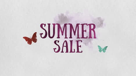 Summer-Sale-with-colorful-butterfly-on-paper