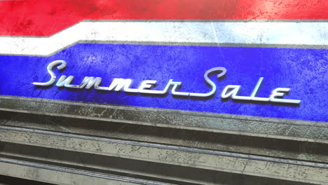 Summer-Sale-on-the-hood-of-retro-car
