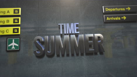 Summer-Time-on-wall-of-airport