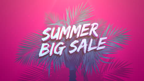 Summer-Big-Sale-with-tropical-palm-on-pink-texture