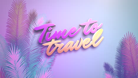 Time-To-Travel-on-purple-gradient-with-tropical-palms