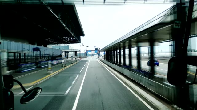 time-lapse-Shot-from-inside-the-tour-bus-along-the-street-&-high-way-of-Japan