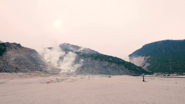 Mt.Iou,Iouzan,in-Akan-National-Park,Hokkaido,Japan,Filmed-in-4K