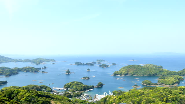 Landschaft-der-Kujukushima-Inseln-In-Japan