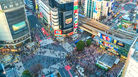 4K.-Lapso-de-tiempo-vista-aérea-del-cruce-de-Shibuya-en-Tokyo-de-Japón