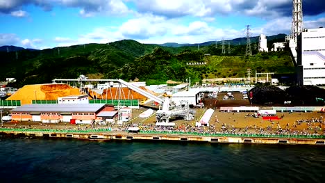 time-lapse-shot-of-the-busy-port-of-Japan-tsuruga-at-Fukui-prefecture