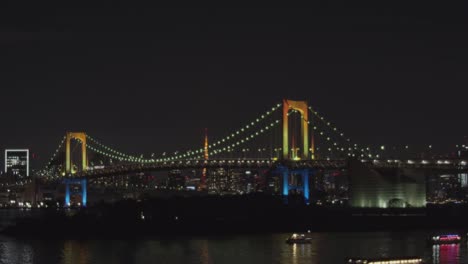 Night-view-of-Tokyo-seen-from-Tokyo-Bay---Pan-left-to-right