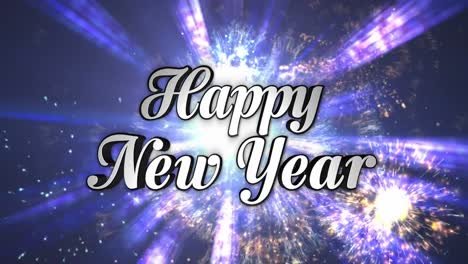 Feliz-Año-Nuevo,-texto-en-baile-discoteca-túnel,-In/Out,-bucle,-canal-alfa,-4-K
