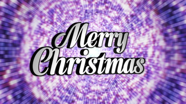 Merry-Christmas-Text-in-Disco-Dance-Tunnel,-Rotation,-Loop,-with-Alpha-Channel,-4k