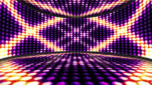 Squares-Bulb-Lights-Room-Background,-Loop,-4k