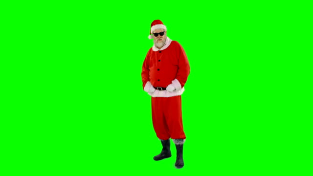 Santa-Claus-posiert-mit-Sonnenbrille