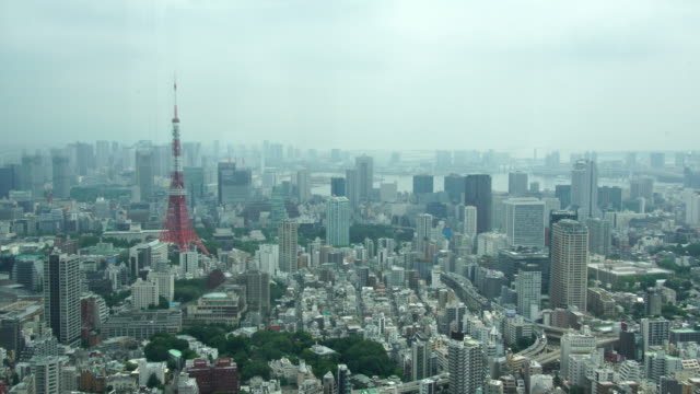 Tokyo-City-Skyline-Stadtbild-mit-Japan-Tokyo-Tower