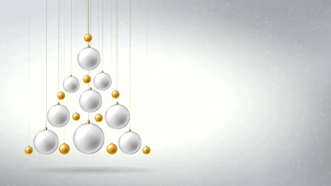 Weihnachten-Hintergrund-mit-fallenden-Silber-und-goldenen-Kugeln