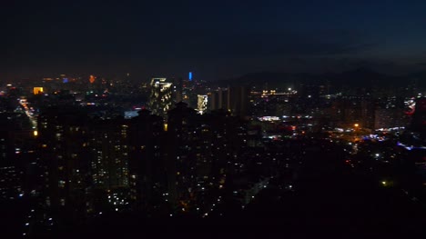 Nacht-erleuchtet-Zhuhai-Stadtbild-Park-Top-Panorama-4k-china