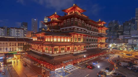 buddha-tooth-relic-temple-night-timelapse-clip,-Singapore