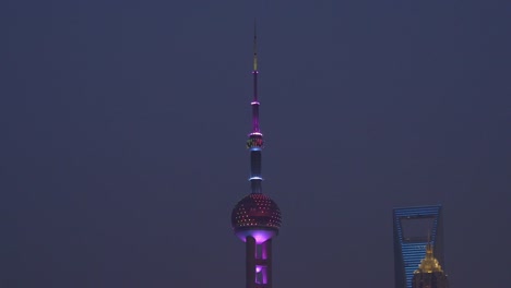 Nachtbeleuchtung-shanghai-Stadt-berühmten-Innenstadt-Turm-Top-Panorama-4k-china