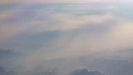 sun-light-airplane-mountains-view-4k-china