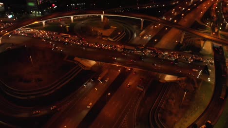 Aerial-Transport-road-junction.-Modern-city-traffic-road-at-night.-Transport-road-junction.