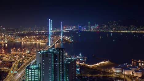 vom-Tag-bis-zum-Abend-Hong-Kong-Hafen-Sie-Seite-Panorama-4-k-Zeitraffer