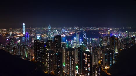 Nacht-Licht-Hong-Kong-City-Panorama-4-k-Zeitraffer-aus-china