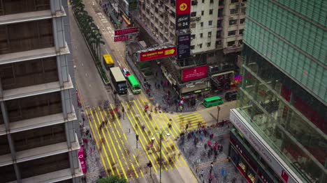 4-k-Zeitraffer-der-verkehrsreichen-Straße-Hongkong-china