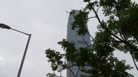 Hong-Kong-Tag-Zeit-Park-berühmt-Ifc-Turm-Wandern-Panorama-4k-china