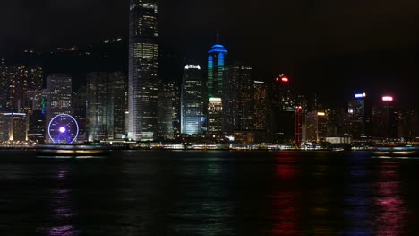 Náuticas-barcos-en-el-puerto-de-Victoria,-Hong-Kong