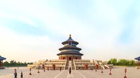 Time-lapse-of-Hall-of-Prayer-for-Good-Harvest,-Beijing-Temple-of-Heaven-in-China