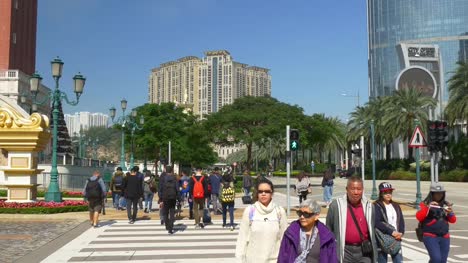 china-macau-city-day-time-traffic-street-crowded-crossroad-panorama-4k