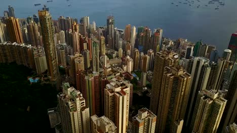 Volar-sobre-Hong-Kong-ciudad-4k-video