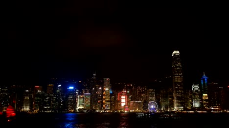 Hong-Kong-City,-Blick-vom-Victoria-Harbour