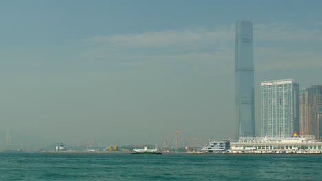 China-Sonnentag-Hongkong-berühmte-Bucht-Verkehr-Hafen-Insel-Panorama-4k